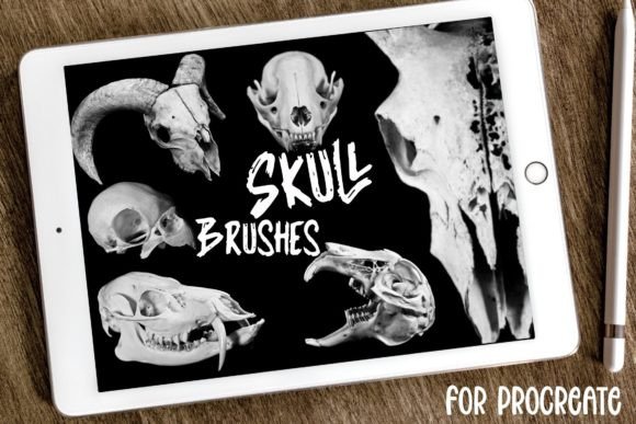 Download 21 Skull Halloween Procreate Brush Stamp - Premium Resources