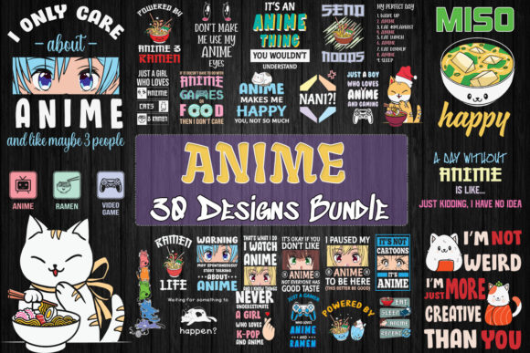 Download Anime Bundle SVG 30 Designs - Bundle Collection