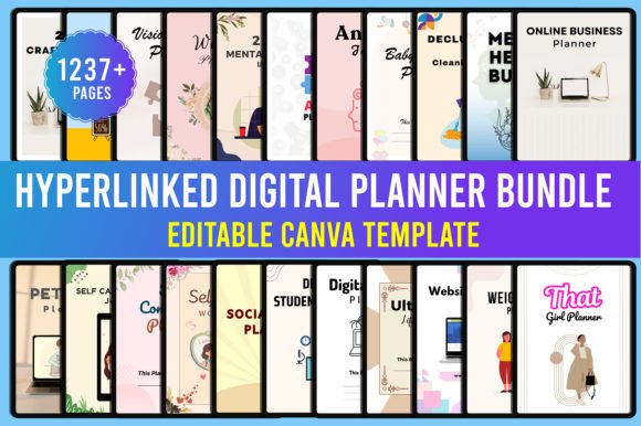 Download Hyperlinked Digital Planner Bundle - Bundle Collection