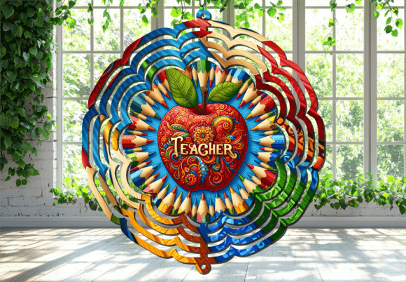 Download School Apple Pencil Teacher Wind Spinner - Apple pencil Collection