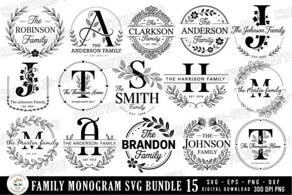 Download Family Monogram SVG Bundle - Bundle Collection