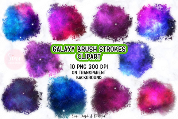 Download Galaxy Brush Stroke Clipart Bundle - Bundle Collection