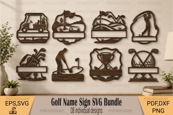Download Golf Name Sign SVG Bundle - Bundle Collection