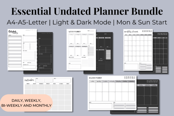 Download Essential Undated Planner Bundle #4 - Bundle Collection
