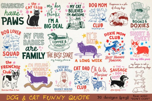 Download Whimsical Dog Mom Cat Mom Pet Lover Bundle - Bundle Collection