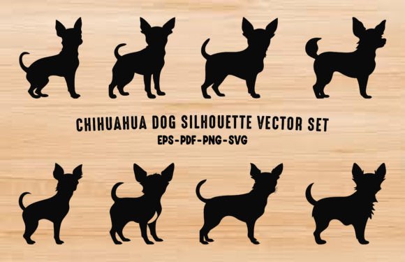 Download Chihuahua Dog Silhouettes Vector Bundle - Bundle Collection