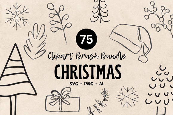 Download Christmas Brush Bundle Illustrations - Bundle Collection