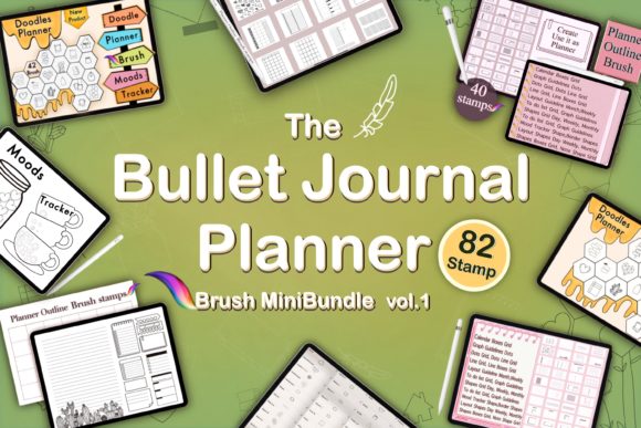 Download MiniBundle Planner Brush Stamp Procreate - Bundle Collection