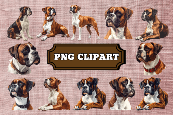 Download Boxer Dog Clipart Bundle - Bundle Collection
