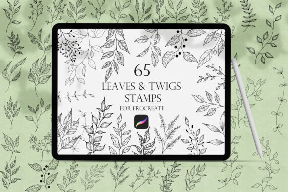 Download Leaves &amp; Twigs Procreate Stamps Bundle - Bundle Collection
