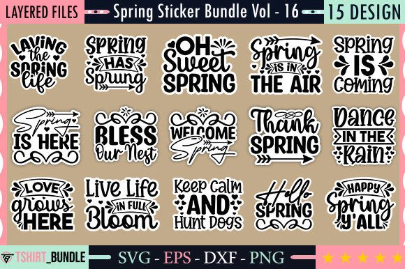 Download Spring Sticker Bundle Vol - 16 - Bundle Collection