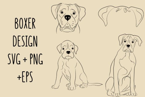 Download Boxer Svg Bundle Outline Clipart - Bundle Collection
