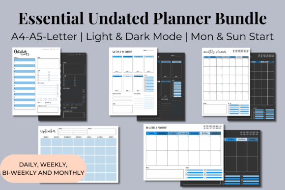 Download Essential Undated Planner Bundle #2 - Bundle Collection