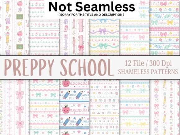 Download Preppy School Seamless Pattern Bundle - Bundle Collection