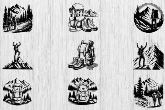 Download Hiking Scenes SVG Bundle, Forest Scene - Bundle Collection
