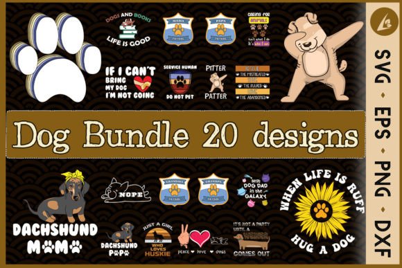Download Dog SVG Bundle 20 Designs - Bundle Collection